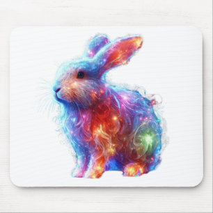 Alfombrilla De Ratón Conejo de prisma brillante - Animal de luz neonata
