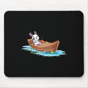 Alfombrilla De Ratón Conejo del día feliz de Pascua Pescador de pesca N