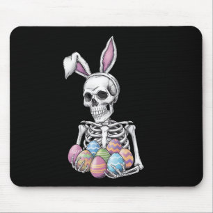 Alfombrilla De Ratón Conejo Esqueleto Sosteniendo Huevos de Pascua Cone