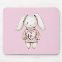 Conejo Lindo y Dulce Suéter Rosa Corazón Rosa