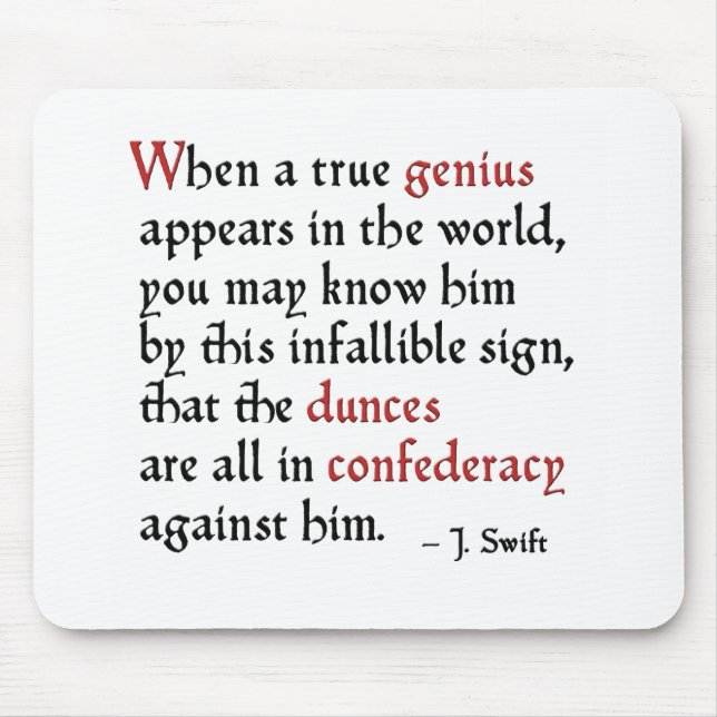 Alfombrilla De Ratón Confederacy de tontos (Frente)