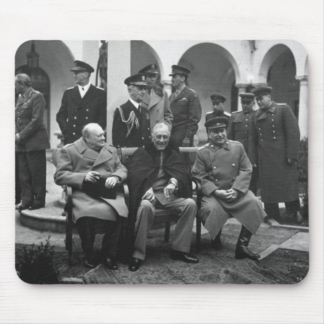 Alfombrilla De Ratón Conferencia de Yalta Roosevelt Stalin Churchill 19 (Frente)