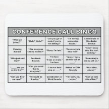 Conferencia Llamada Bingo Mousepad
