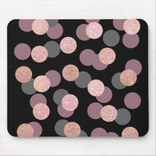 Alfombrilla De Ratón confeti color de rosa elegante del rosa en colores