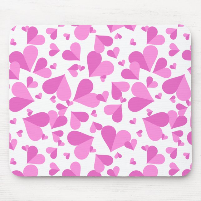 Alfombrilla De Ratón Confetti Hearts Pink (Frente)