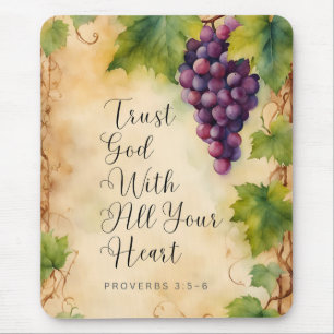 Alfombrilla De Ratón Confía en Dios con Todo tu Corazón Proverbios 3:5-