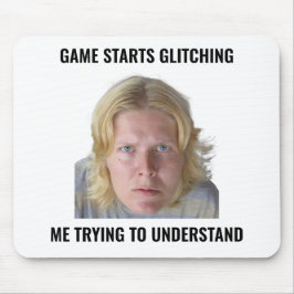 Alfombrilla De Ratón Confused Gamer Glitch Meme Mouse Pad