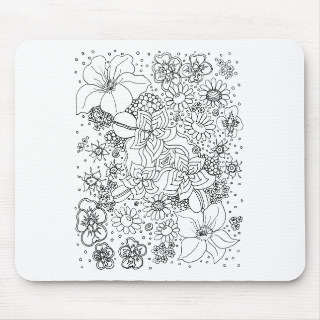 Alfombrilla De Ratón Conglomeración de flores (Frente)