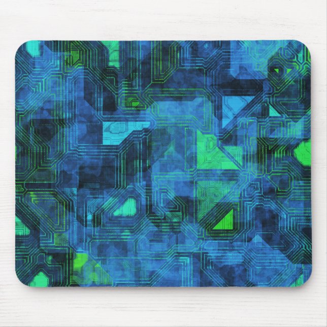 Alfombrilla De Ratón Conjunto de circuitos de alta tecnología (Frente)