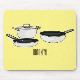 Alfombrilla De Ratón conjuntos de utensilios de cocina ilustración de d