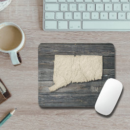 Alfombrilla De Ratón Connecticut State Outline Mouse Pad | Office Decor