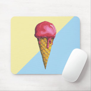 Alfombrilla De Ratón Cono de helado de fresa
