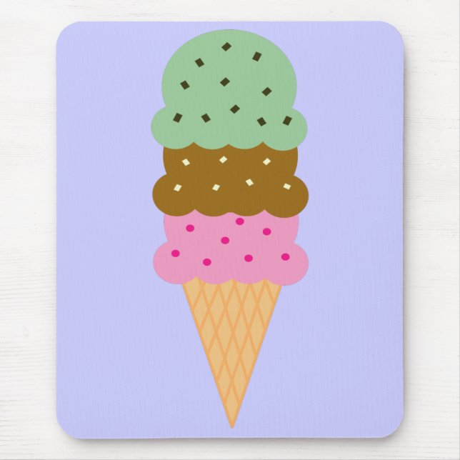 Alfombrilla De Ratón Cono de helado Mousepad (Frente)