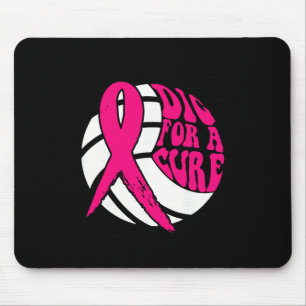 Alfombrilla De Ratón Consciente Del Cáncer De Mama De Voleibol De Cure