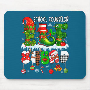 Alfombrilla De Ratón Consejero Escolar Elfo Squad Xmas Sombrero de Elfo