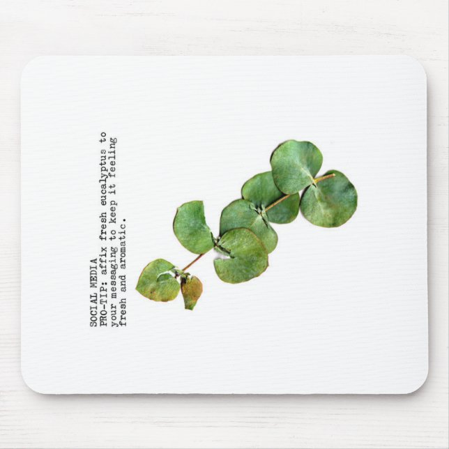Alfombrilla De Ratón Consejo de medios sociales: Eucalyptus (Frente)