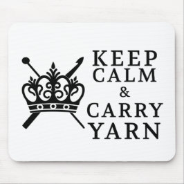 Alfombrilla De Ratón Conservar la calma con los artesanales de yarn / l
