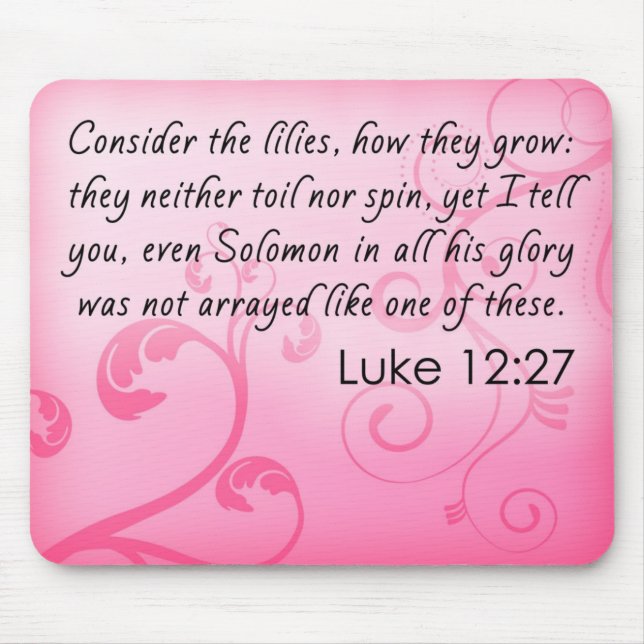 Alfombrilla De Ratón Considere los lirios (Frente)
