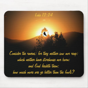 Alfombrilla De Ratón Consideremos Los Ravens... Luke 12:24