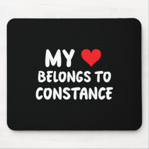 Alfombrilla De Ratón Constance - Mi corazón pertenece a Constance - Amo