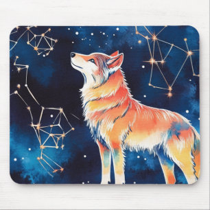 Alfombrilla De Ratón Constelación Cósmica Lobo Galaxia Vibrante