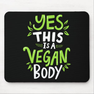 Alfombrilla De Ratón Construcción de cuerpos naturales Vegan Fitness