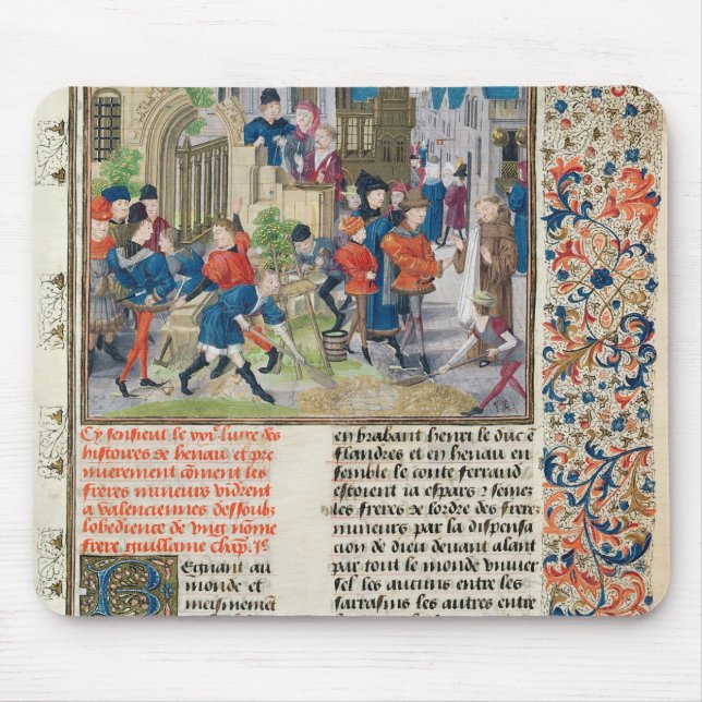 Alfombrilla De Ratón Construcción de las fundaciones del monasterio (Frente)