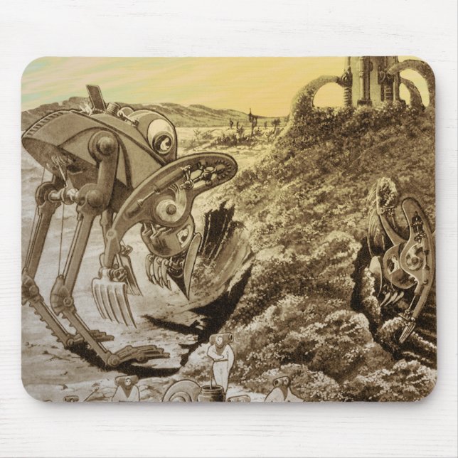 Alfombrilla De Ratón Construcción de planetas de ciencia ficción de vin (Frente)