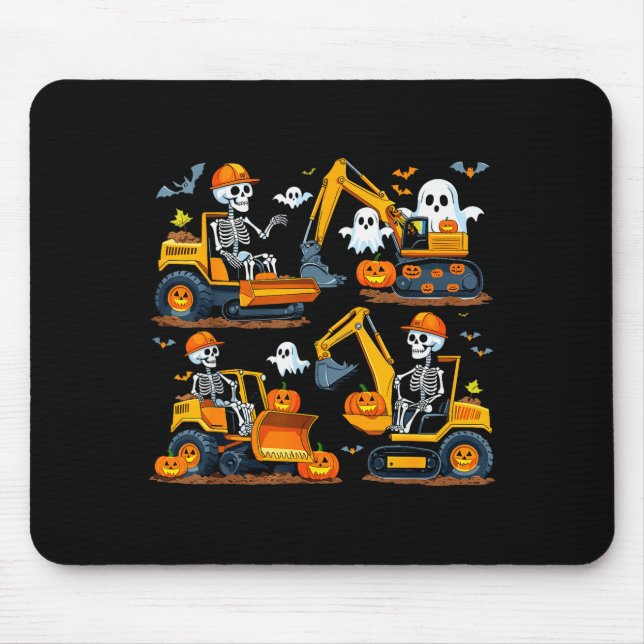 Alfombrilla De Ratón Construction Trucks Halloween Costume Soky Excavat (Frente)