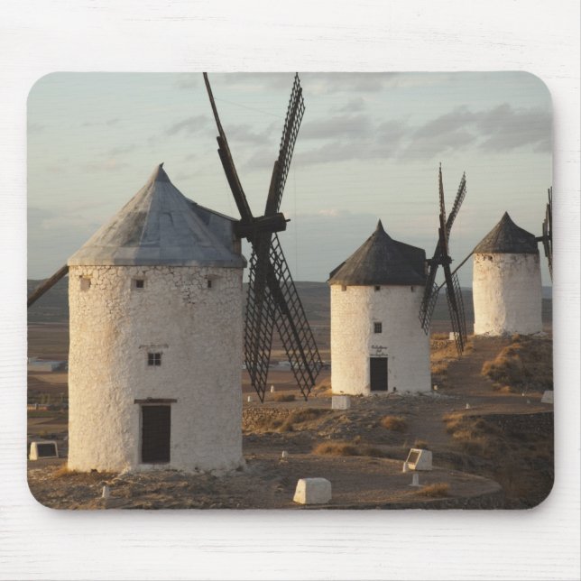 Alfombrilla De Ratón Consuegra, antique La Mancha windmills (Frente)