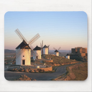 Alfombrilla De Ratón Consuegra, La Mancha, España, molinos de viento