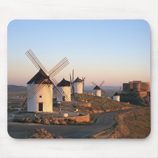 Alfombrilla De Ratón Consuegra, La Mancha, España, molinos de viento (Frente)