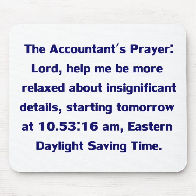 Alfombrilla De Ratón Contable Mousepad (Frente)