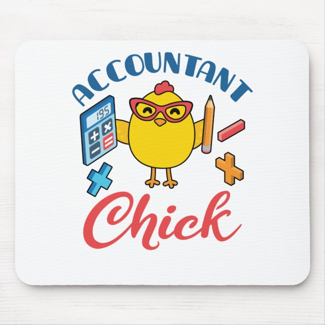 Alfombrilla De Ratón Contador Chick Accounting CPA Graduación Mujeres (Frente)