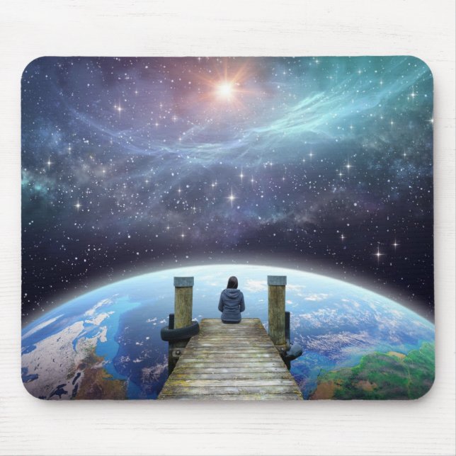 Alfombrilla De Ratón Contemplative Space Art Mouse Pad, Multi-Verse (Frente)