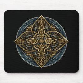 Alfombrilla De Ratón Continuo del Nudo Dorado — Celta Ornamentado