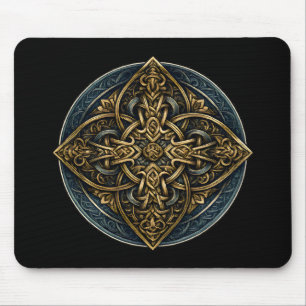 Alfombrilla De Ratón Continuo del Nudo Dorado — Celta Ornamentado
