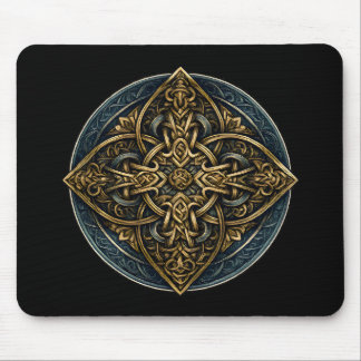 Alfombrilla De Ratón Continuo del Nudo Dorado — Celta Ornamentado