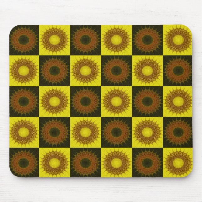 Alfombrilla De Ratón Contrastando mosaicos abstractos - (Frente)