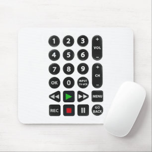 Alfombrilla De Ratón Control remoto de TV con botón VCR