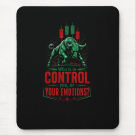 Alfombrilla De Ratón Controla Tus Emociones Toro Mentalidad de Trading