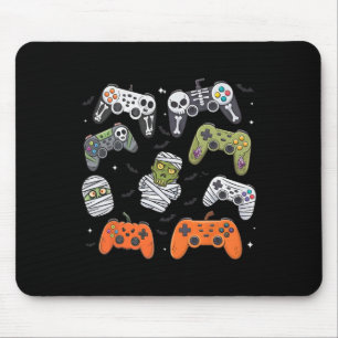 Alfombrilla De Ratón Controlador de juegos retro de Halloween esqueleto