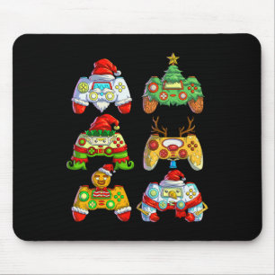 Alfombrilla De Ratón Controlador de videojuegos Santa Hat Navidades Gam
