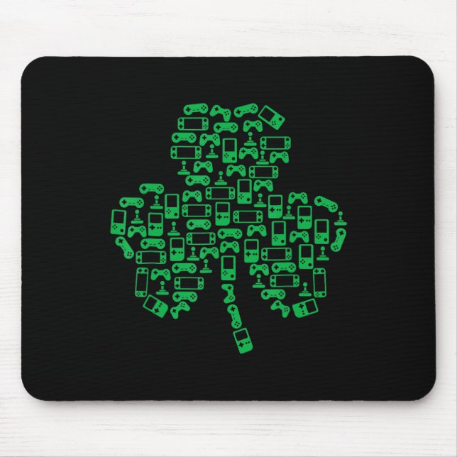 Alfombrilla De Ratón Controlador de videojuegos Shamrock Irish Gamer St (Frente)