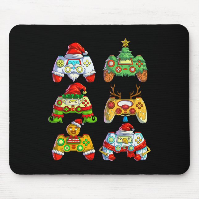 Alfombrilla De Ratón Controlador de videojuegos Sombrero de Santa Navid (Frente)