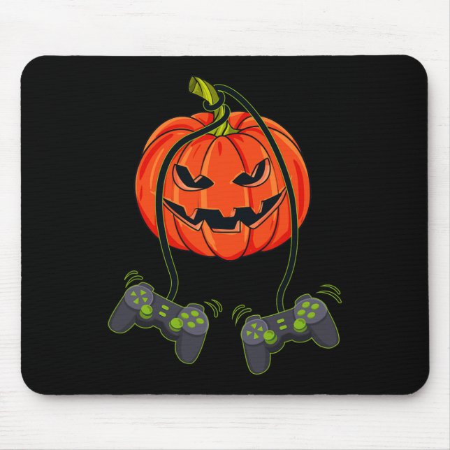 Alfombrilla De Ratón Controladoras de videojuegos Jack O Lantern Hallow (Frente)