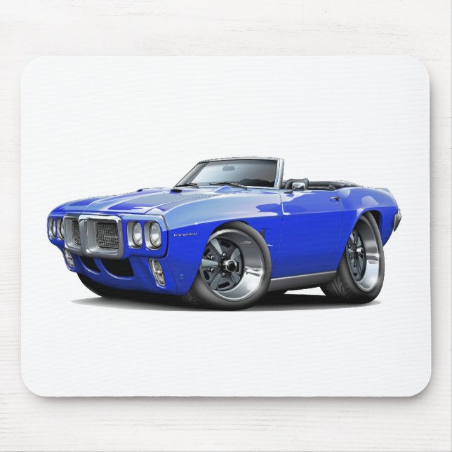 Alfombrilla De Ratón Convertible azul 1969 de Firebird (Frente)