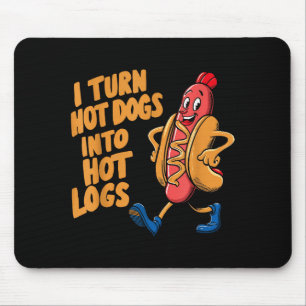 Alfombrilla De Ratón Convierto Hotdogs En Troncos Calientes
