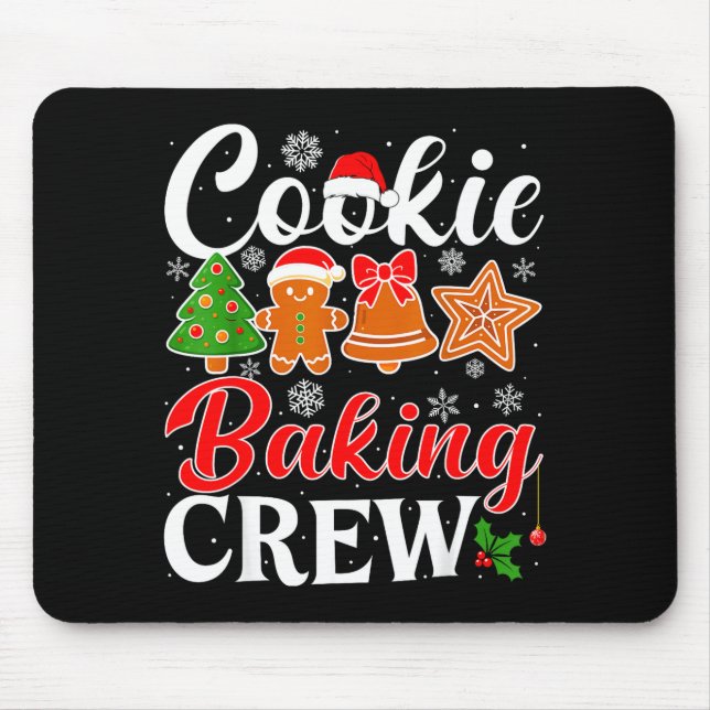 Alfombrilla De Ratón Cookie Baking Crew Gingerbread Xmas Holiday Cookie (Frente)