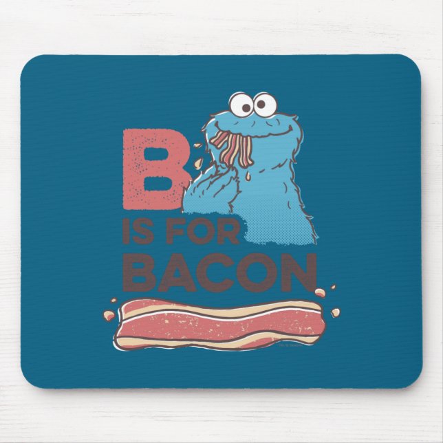 Alfombrilla De Ratón Cookie Monster B Is For Bacon  (Frente)